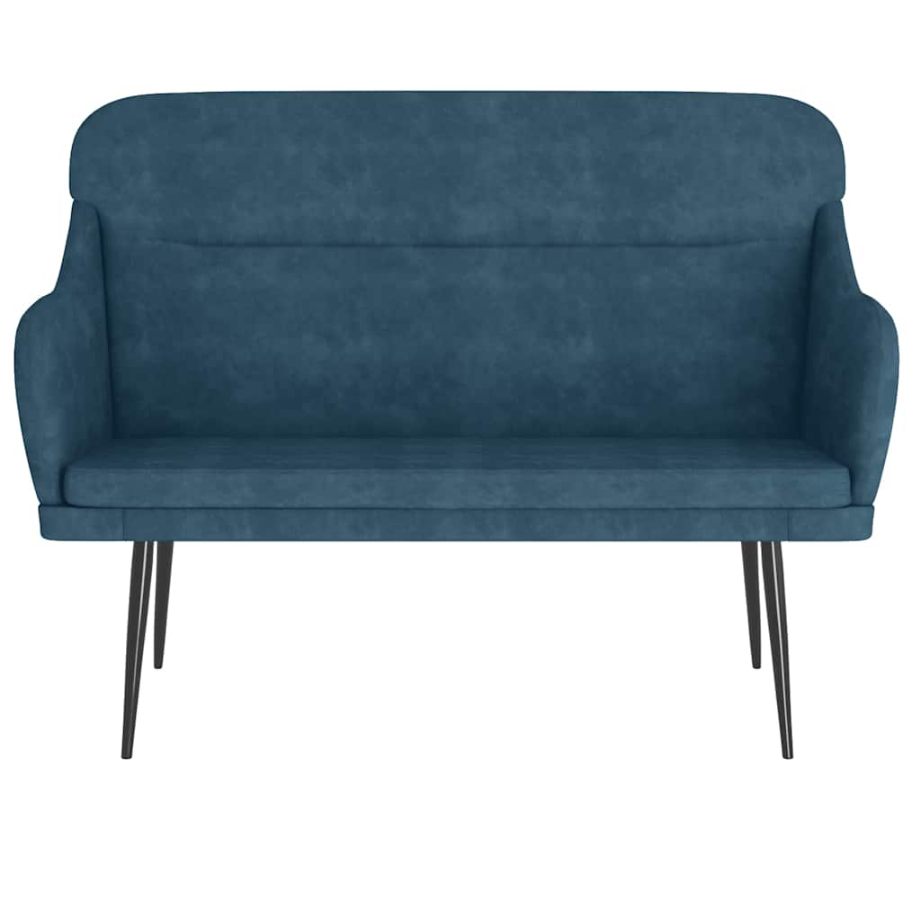 Banco 110x76x80 cm veludo azul
