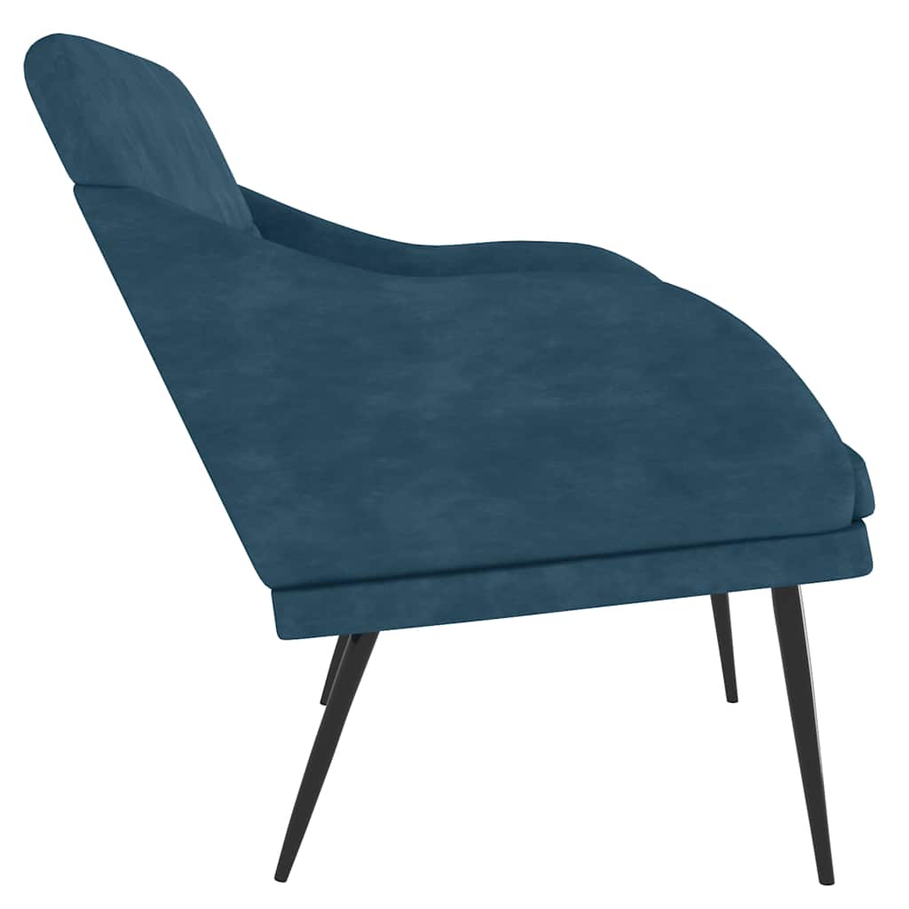 Banco 110x76x80 cm veludo azul