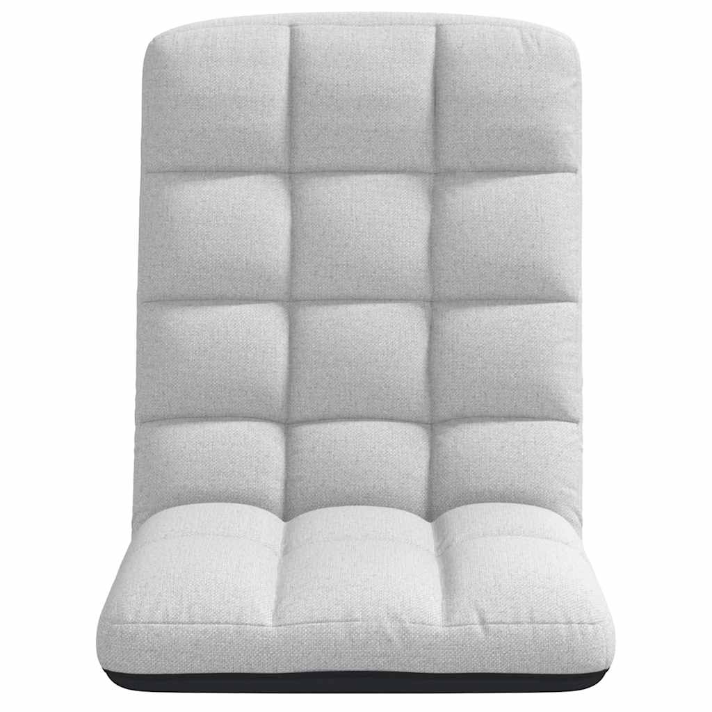 Cadeira de piso dobrável 71x51x62 cm tecido cinzento nublado