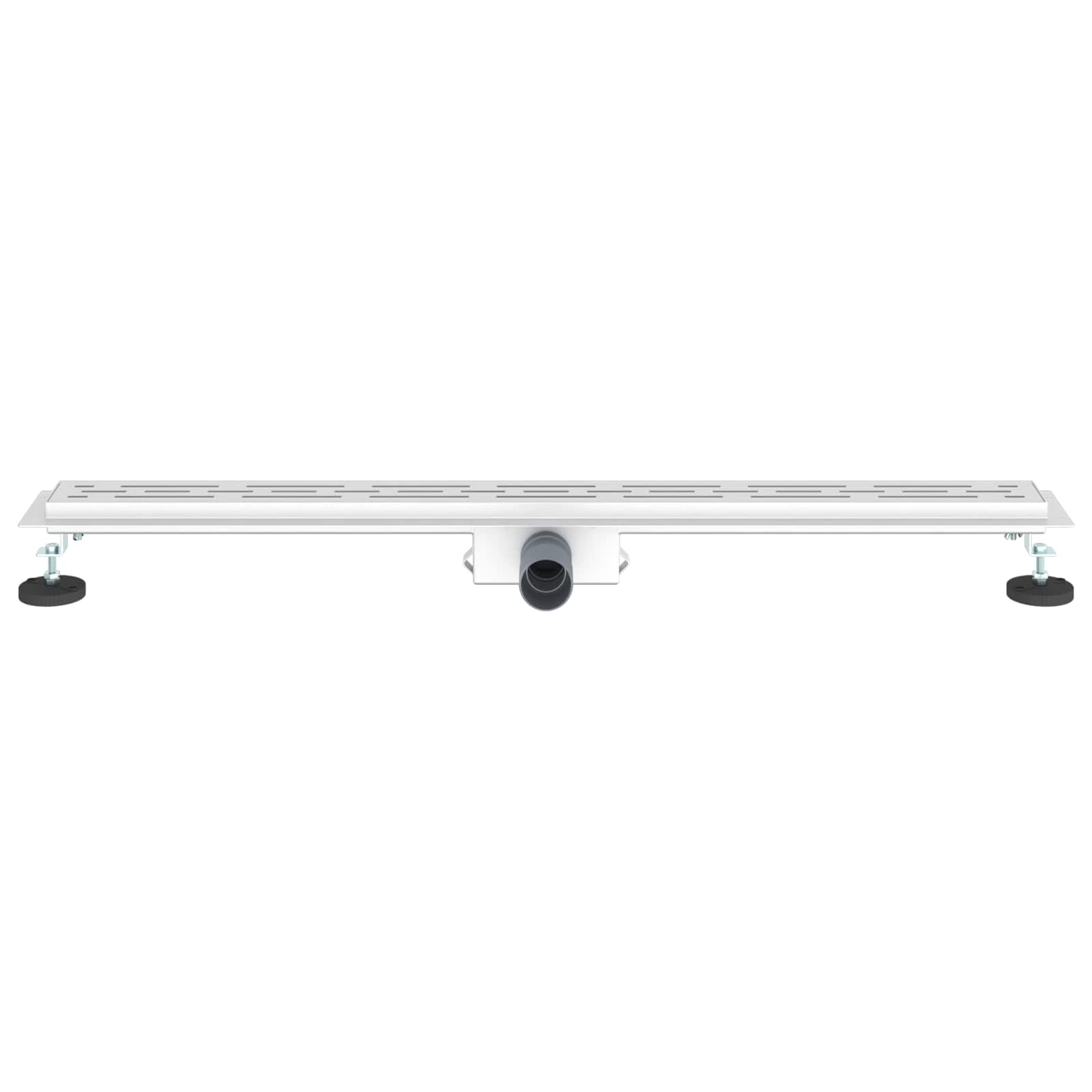 Dreno de chuveiro com design de linha prateado 100 cm