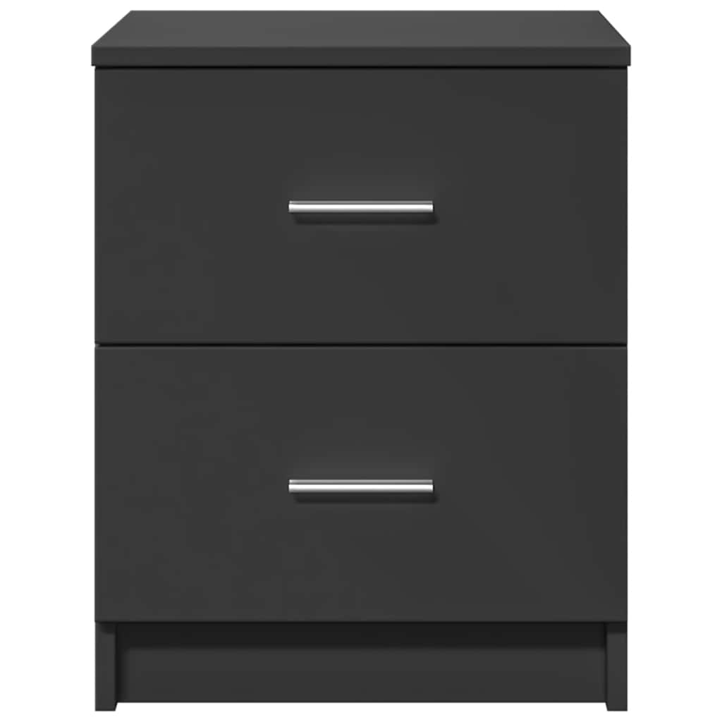 Mesa de cabeceira com 2 gavetas 40x36x50 cm preto