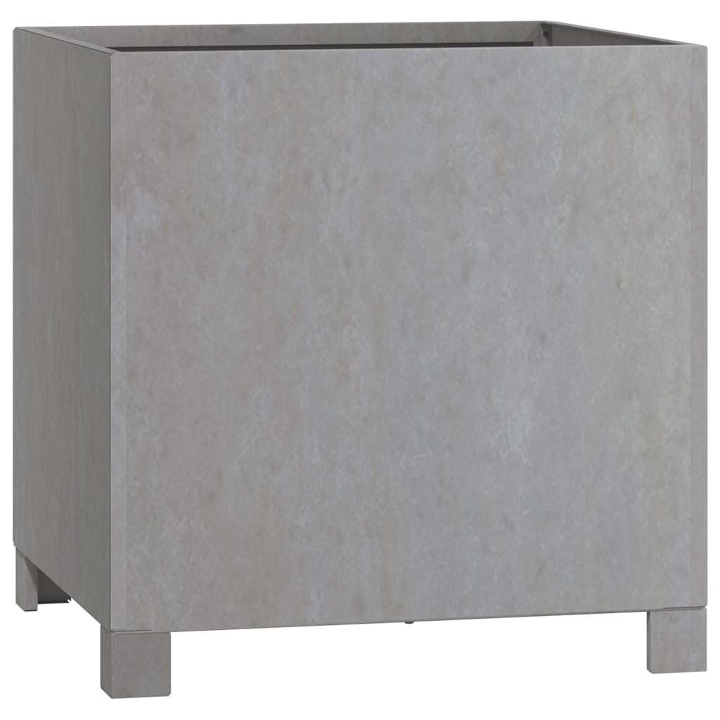 Vaso/floreira com pernas 40x40x40 cm aço corten cor enferrujado