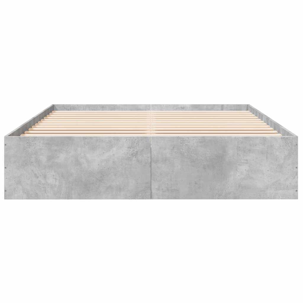 Estrutura de cama 150x200 cm derivados de madeira cinza cimento