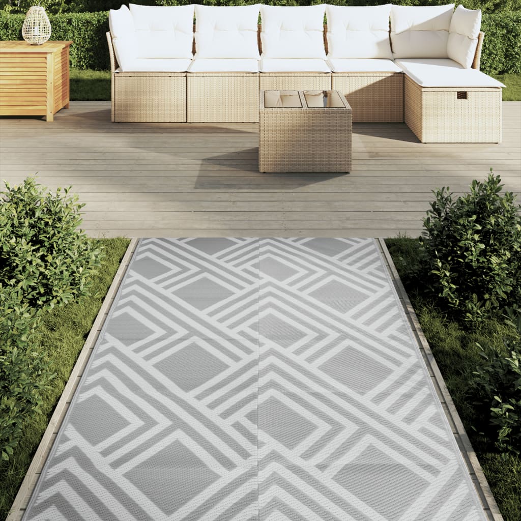 Tapete de exterior 120x180 cm arakil PP cinzento