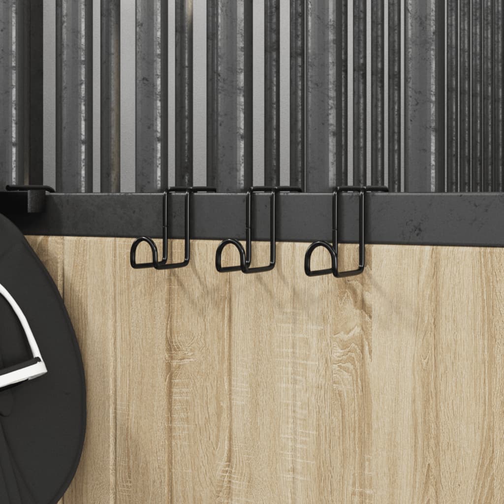 Suportes de brida 3 pcs aço preto