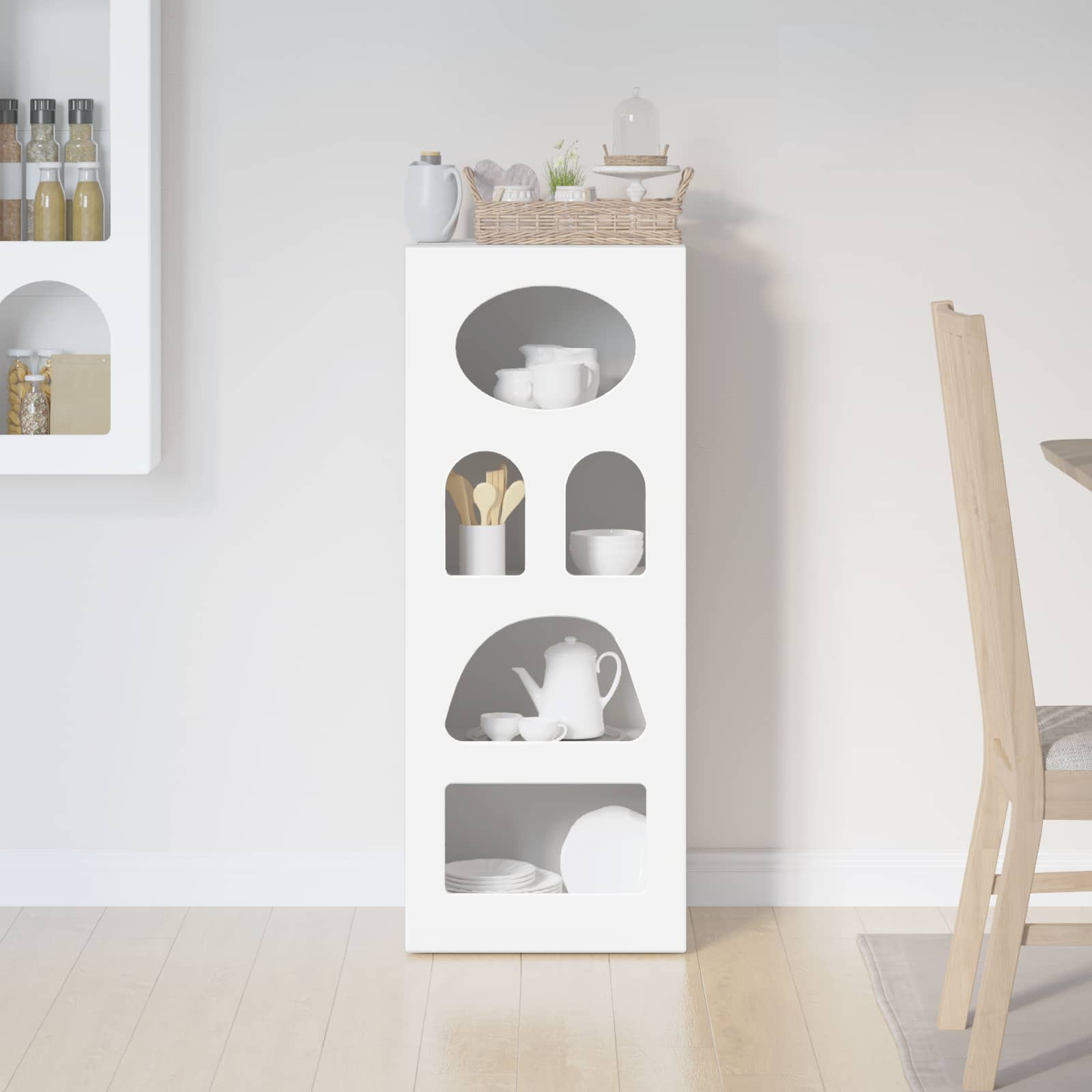 Buffet elst branco 40 x 35 x 100,5 cm derivados de madeira