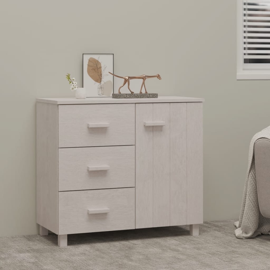 Aparador hamar 90x40x80 cm pinho maciço branco