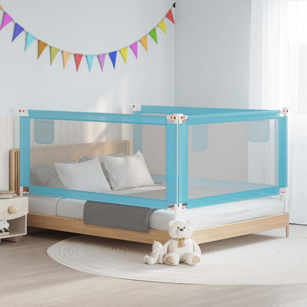 Barra de segurança p/ cama infantil tecido 190x25 cm azul