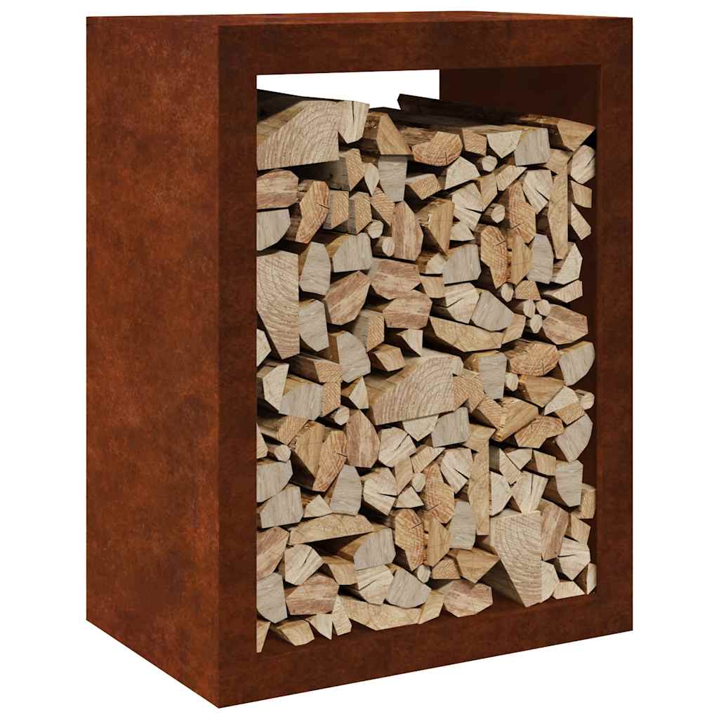 Rack lenha 60x40x80 cm aço resistente às intempéries