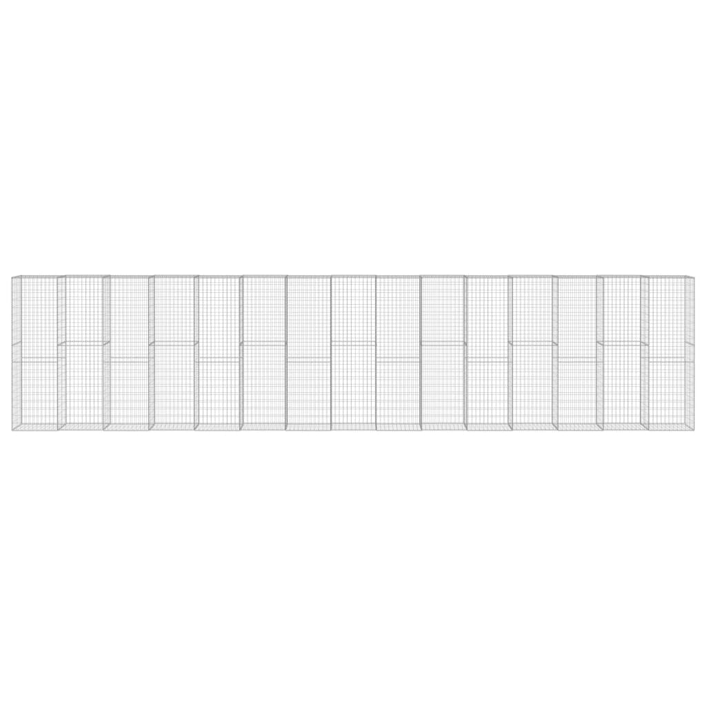 Muro gabião com tampas aço galvanizado 900x50x200 cm