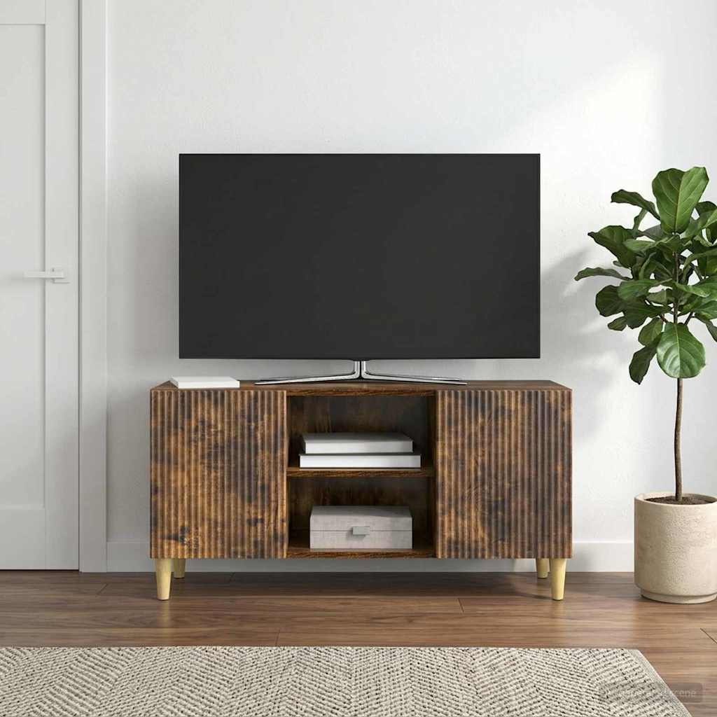 Gabinete para TV carvalho fumado 102 x 34,5 x 50 cm