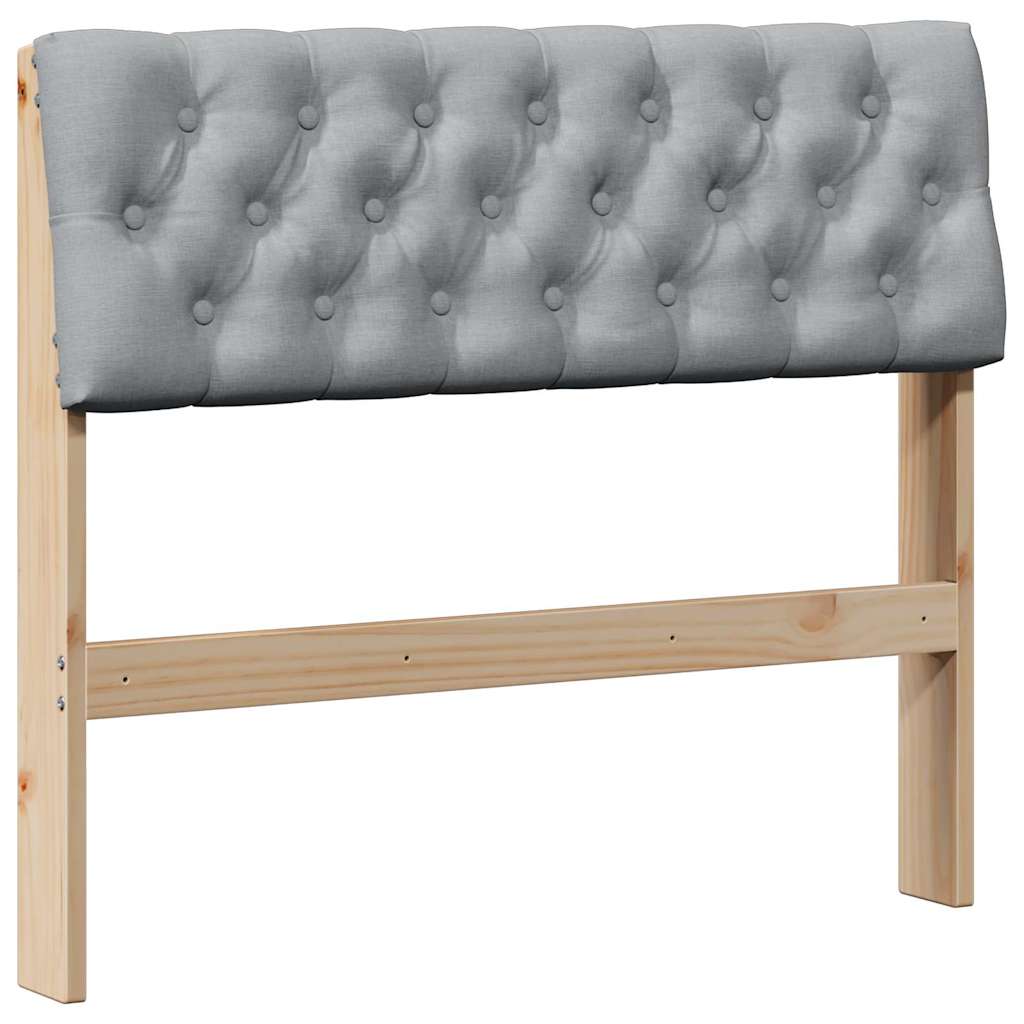 Cabeceira estofada cinzento-claro 90 cm