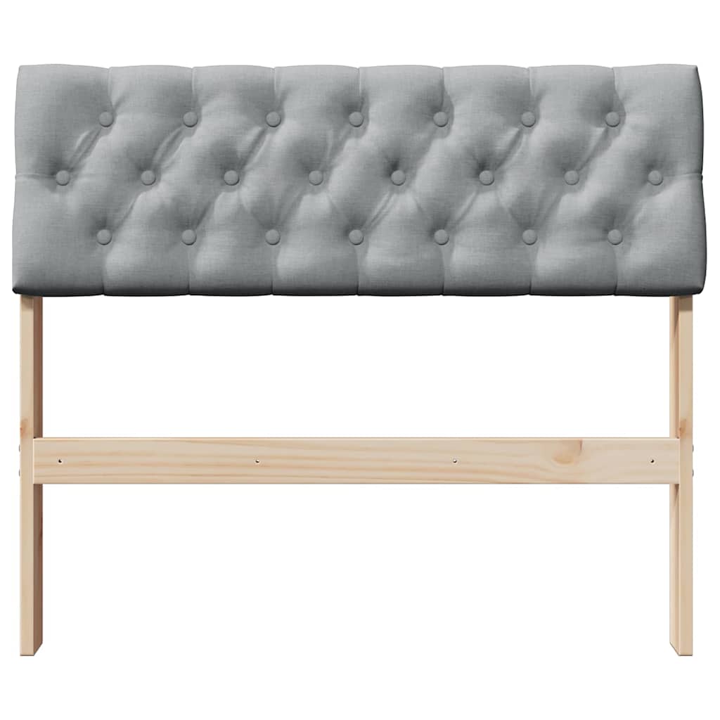 Cabeceira estofada cinzento-claro 90 cm
