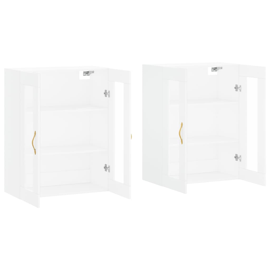 Móveis de parede 2 pcs derivados de madeira branco