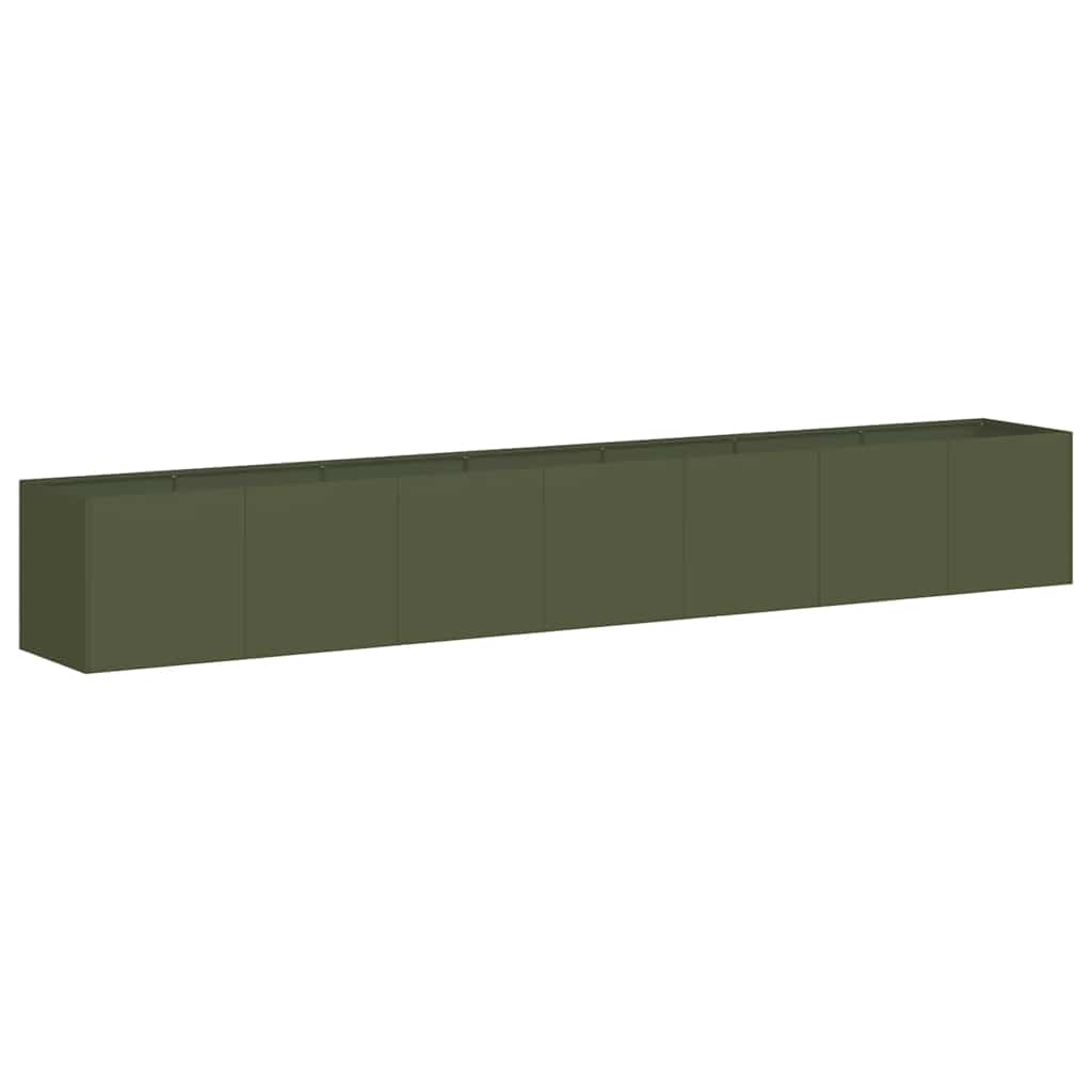 Vaso floreira 280x40x40 cm aço laminado a frio verde