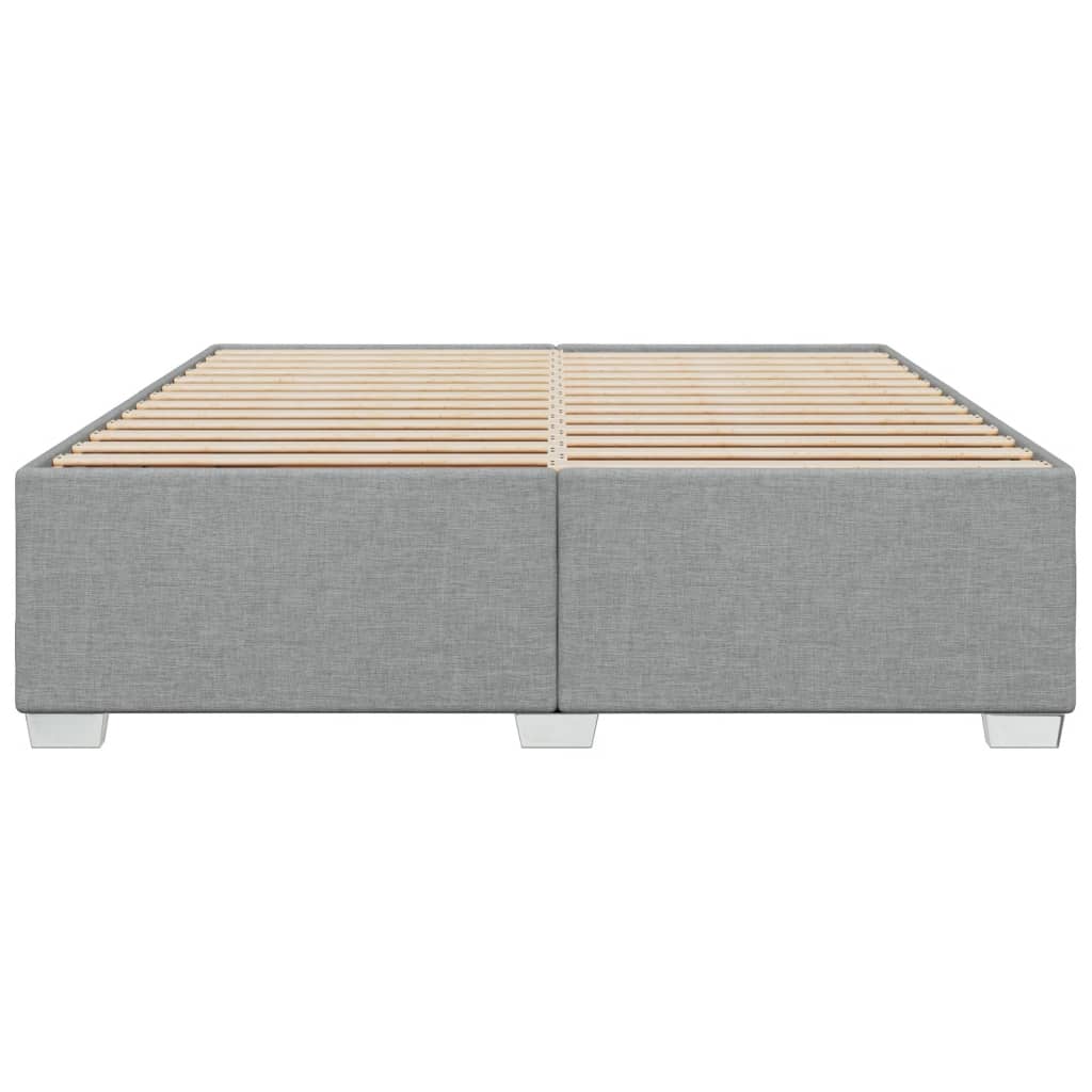 Estrutura de cama sem colchão 180x200 cm tecido cinzento-claro