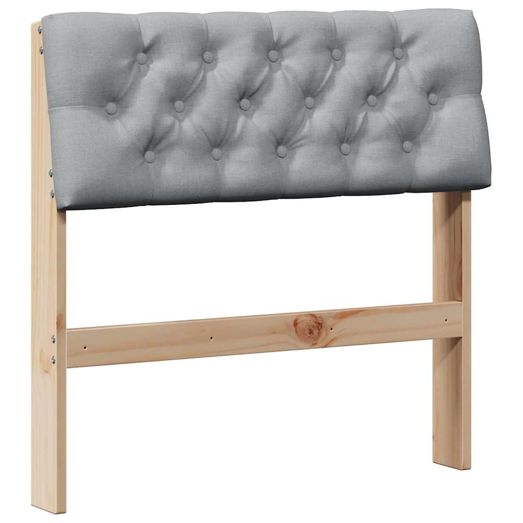 Cabeceira estofada cinzento-claro 80 cm