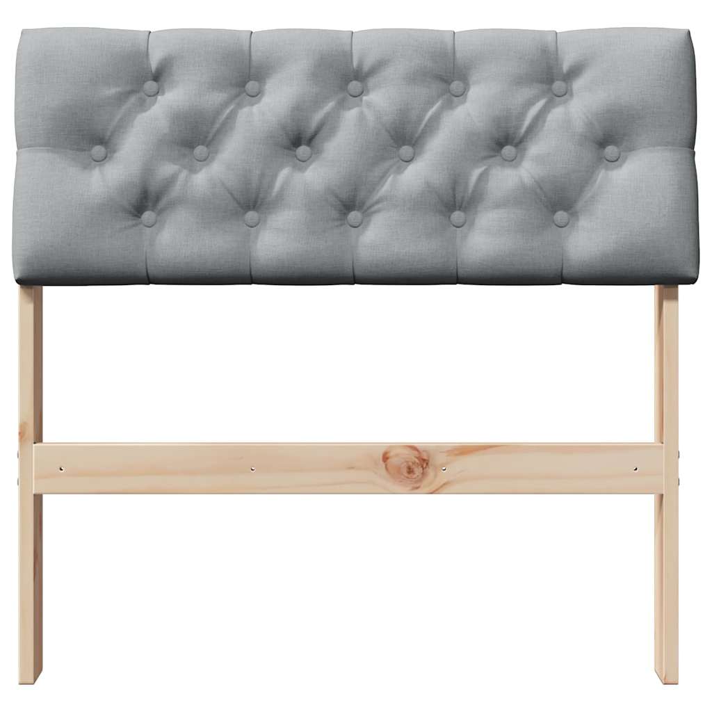 Cabeceira estofada cinzento-claro 80 cm
