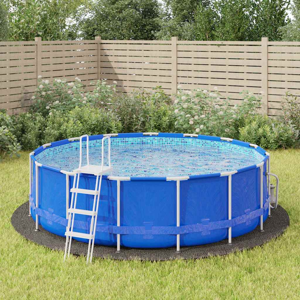 Pano para chão de piscinas ø428 cm poliéster geotêxtil cinza