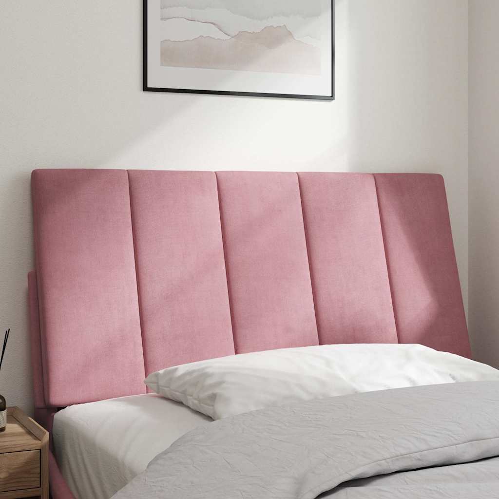 Almofadão de cabeceira hanko 100 cm veludo rosa