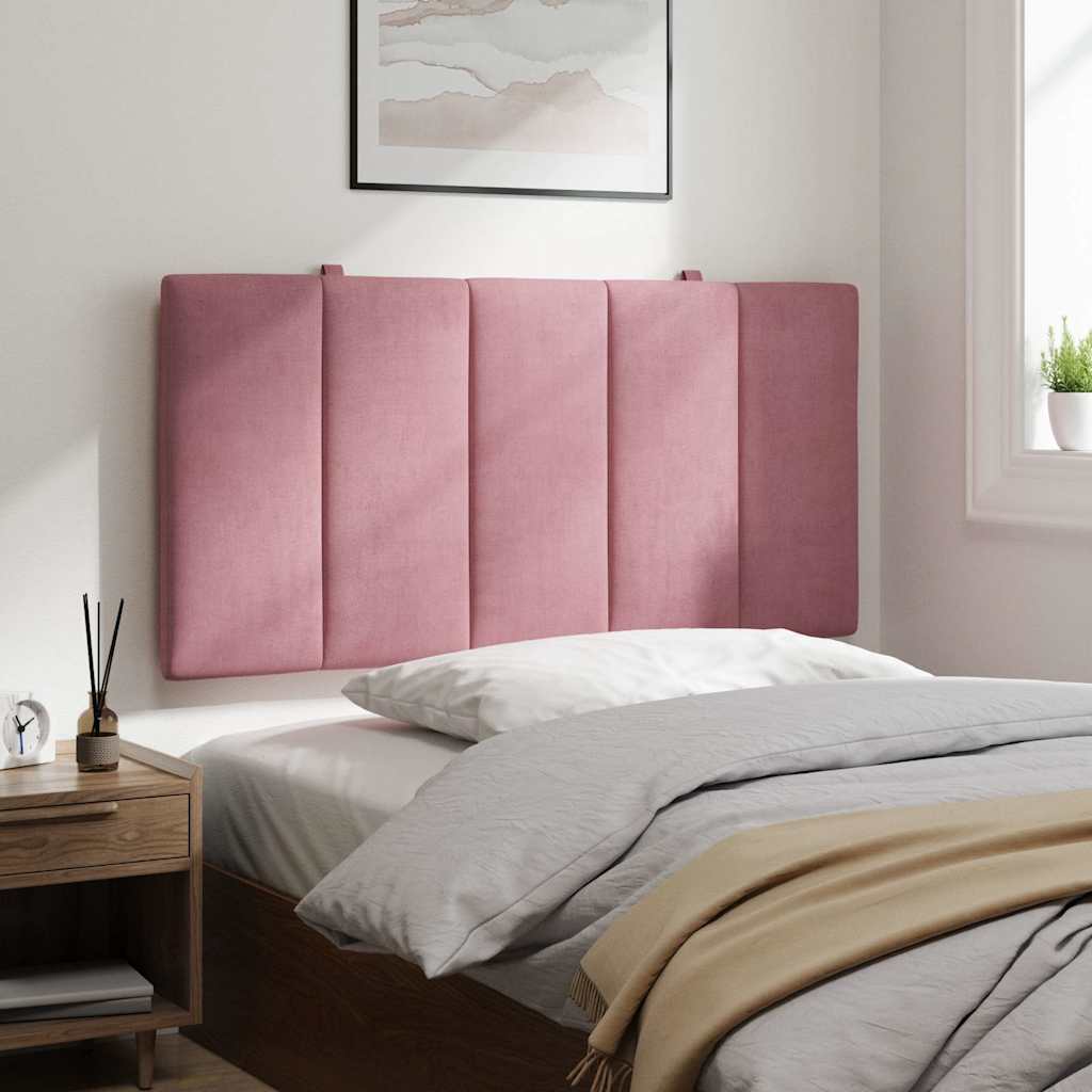 Almofadão de cabeceira hanko 100 cm veludo rosa