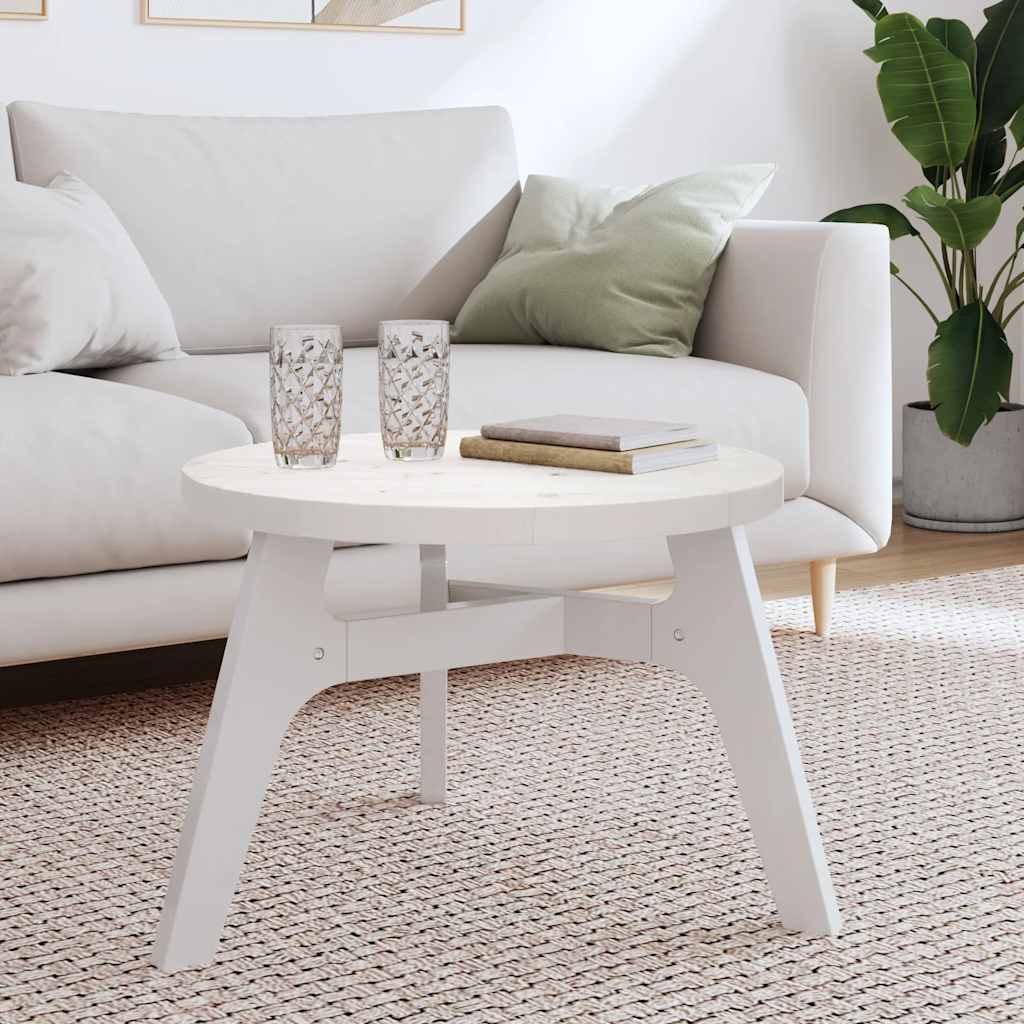 Tampo de mesa redondo ø60x3 cm madeira de pinho maciça branco