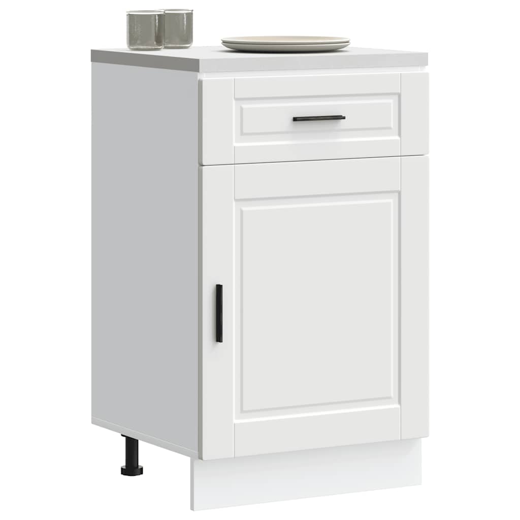 Armário base de cozinha porto derivados de madeira branco