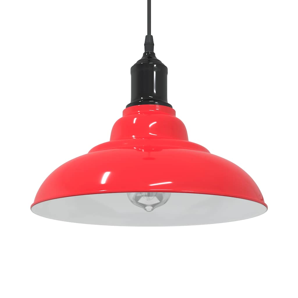 Candeeiro suspenso regulável altura e27 vermelho vivo ø31cm