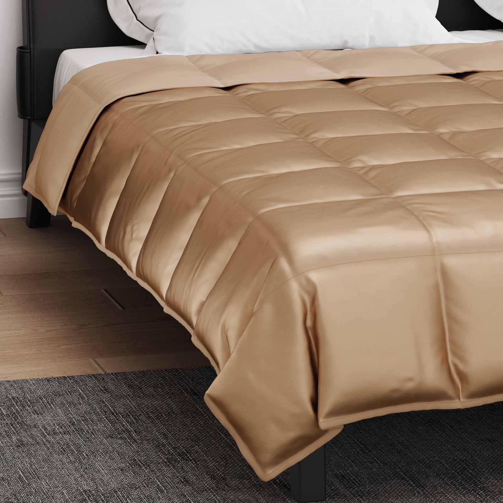 Duvet de ano inteiro 220 x 260 cm 300 gsm ouro