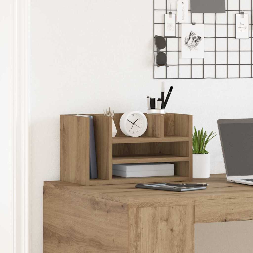 Organizador de mesa carvalho preto 44,5 x 24 x 25 cm
