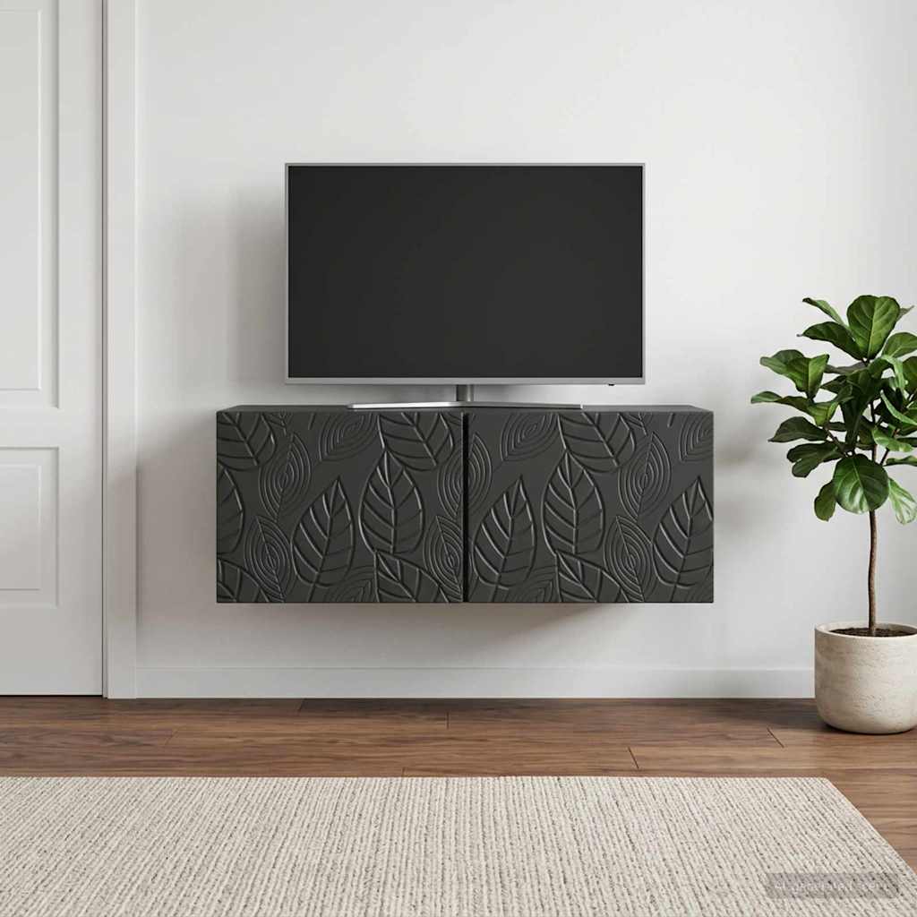 Gabinete de TV de parede 98 x 41 x 30 cm preto