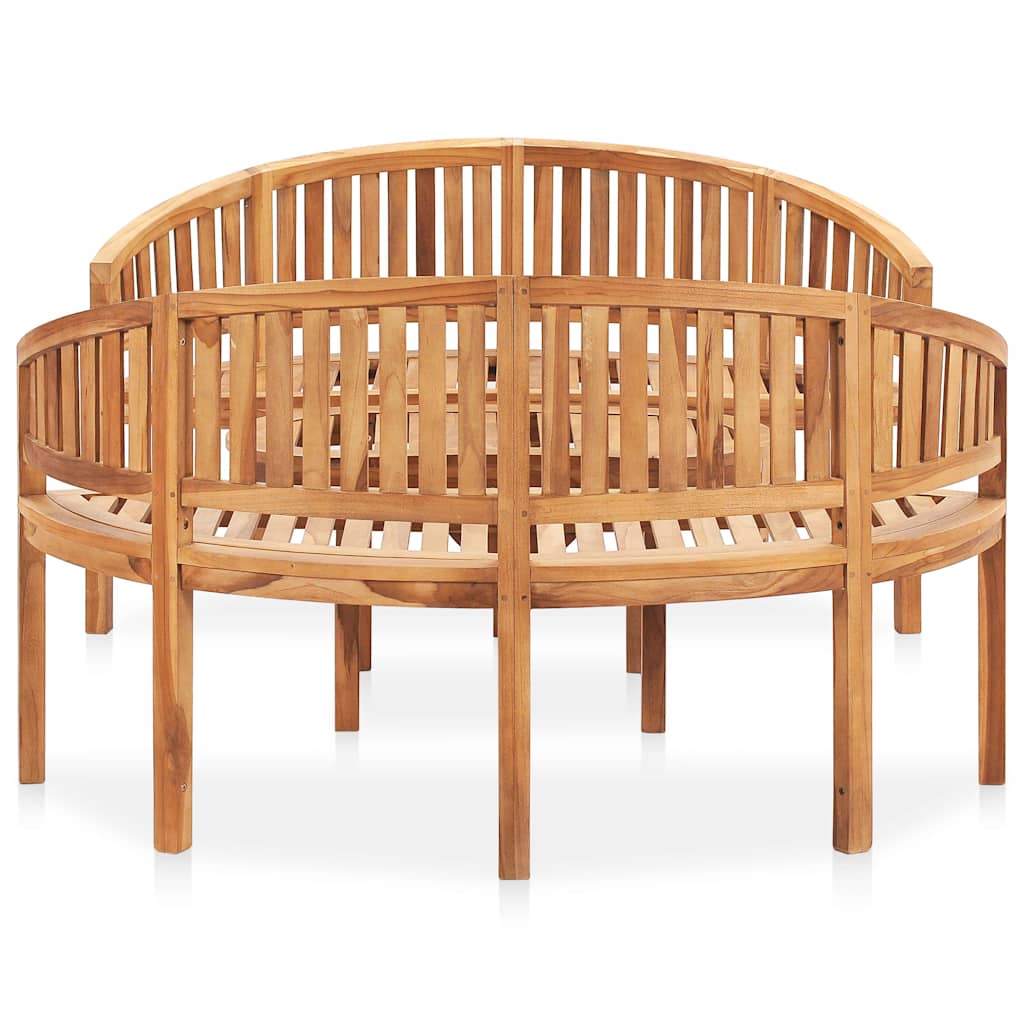 3 Pcs conj. lounge de jardim formato banana teca maciça