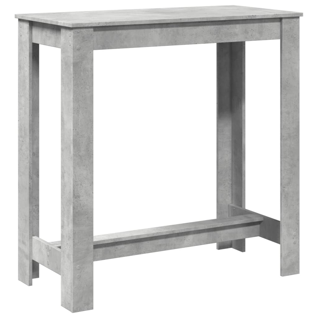 Mesa de bar 102x50x103,5 cm derivados madeira cinzento cimento