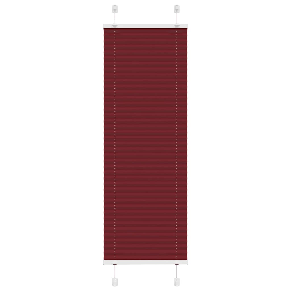 Plissado cego bordéus vermelho 50x100 cm largura tecido 49,4 cm