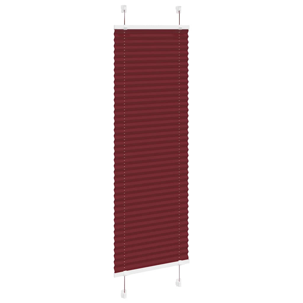 Plissado cego bordéus vermelho 50x100 cm largura tecido 49,4 cm
