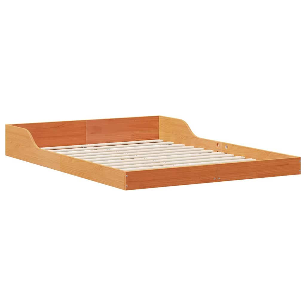 Estrutura da cama marrom cera 120 x 200 cm