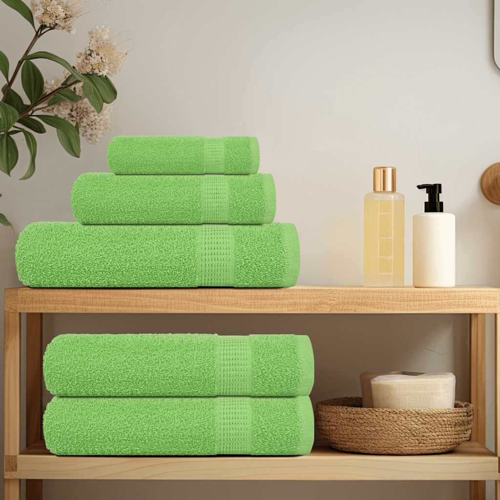 6Pcs conjunto de toalhas frogn 360 g/m² verde maça