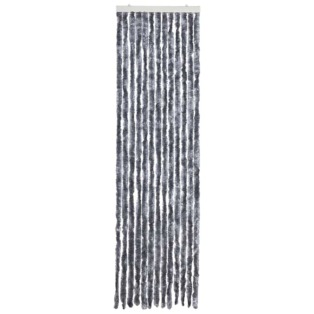 Cortina anti-insetos 56x200 cm chenille prateado
