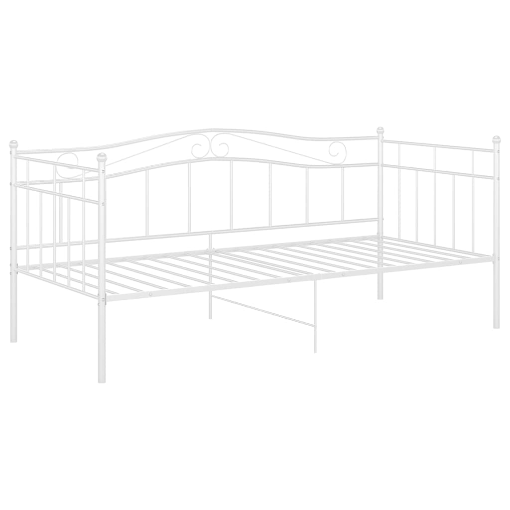 Sofá-cama 90x200 cm metal branco