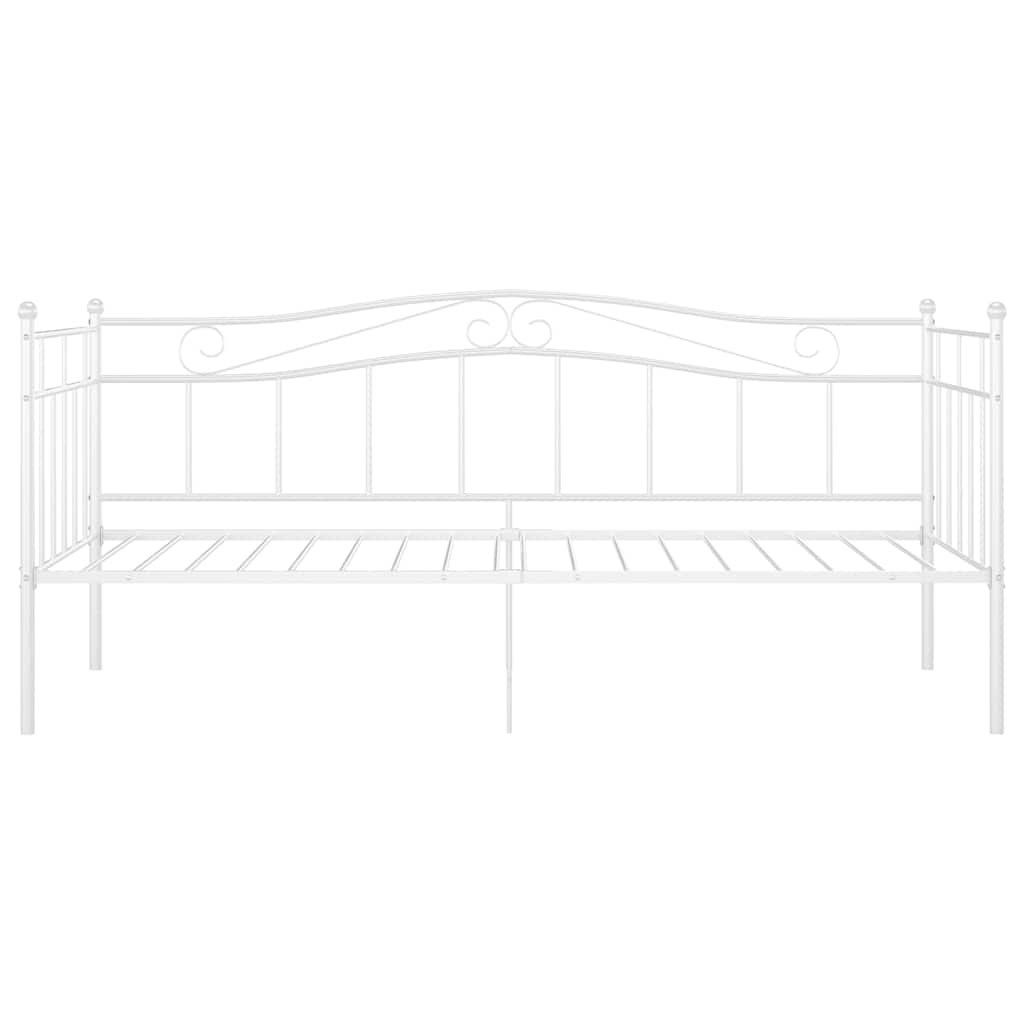 Sofá-cama 90x200 cm metal branco