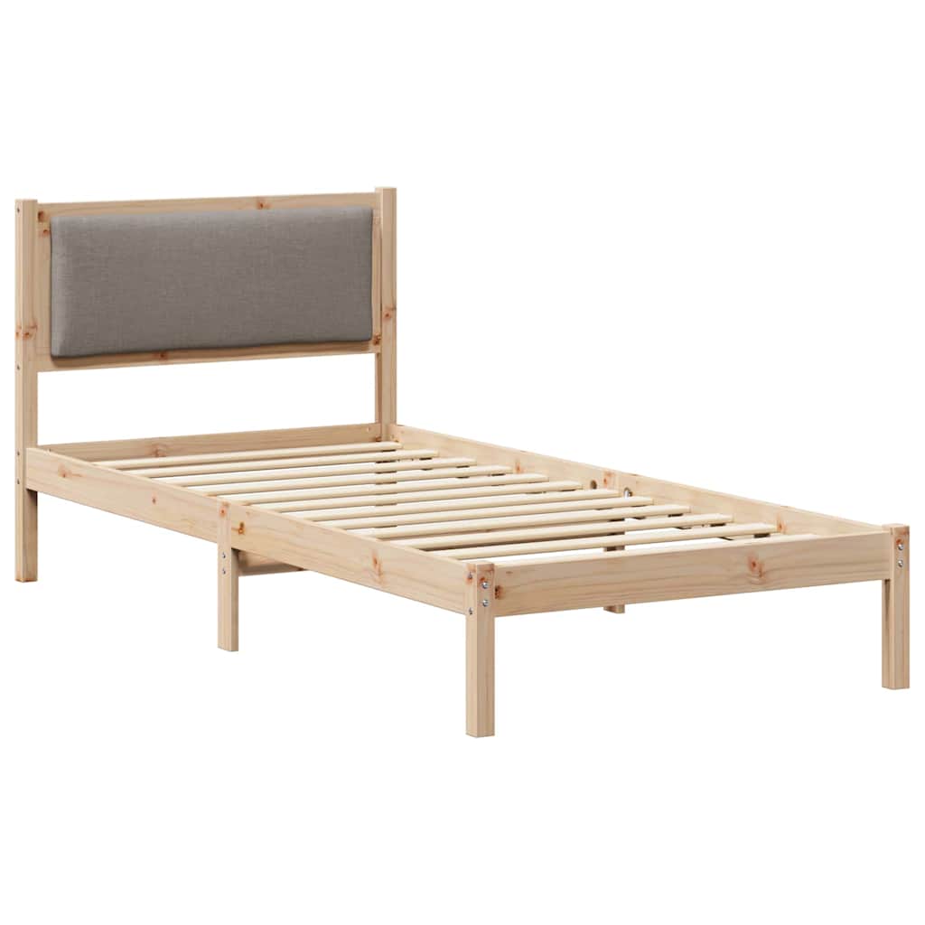Estrutura da cama cinzento-acastanhado 100 x 200 cm