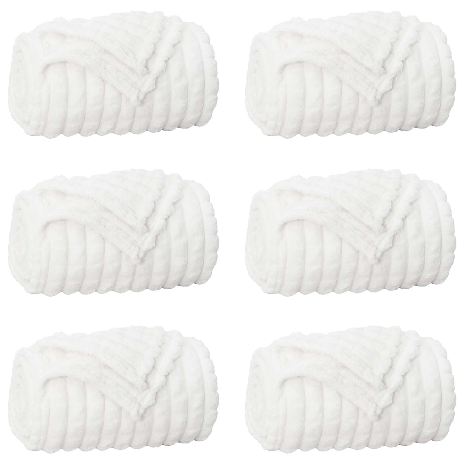 Cobertores de sofá 6 unid. branco 150 x 130 cm 2.75 lã