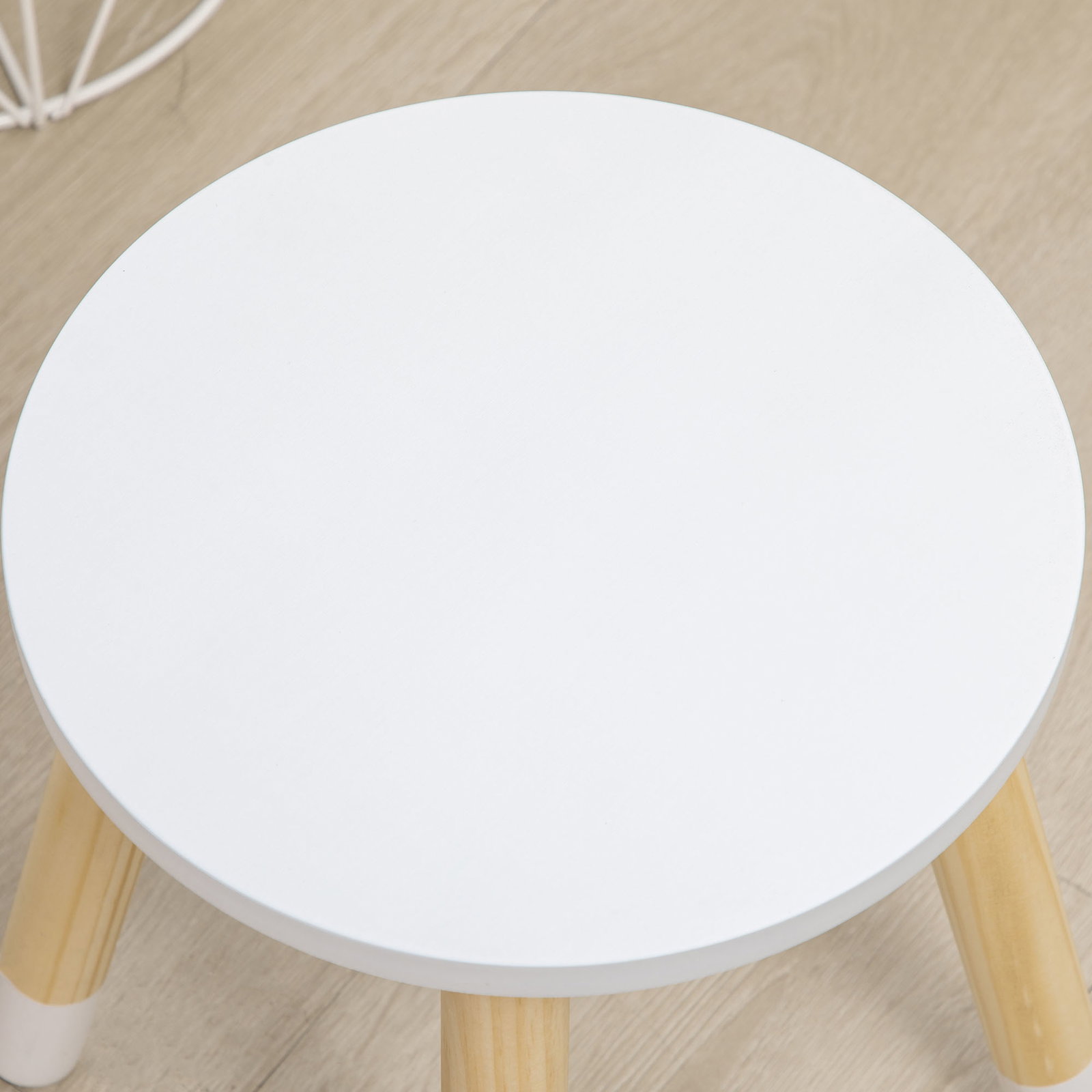 Toucador infantil de madeira com banco espelho e 2 gavetas brinquedo educativo para crianças de 3-6 anos 60x40x95cm branco