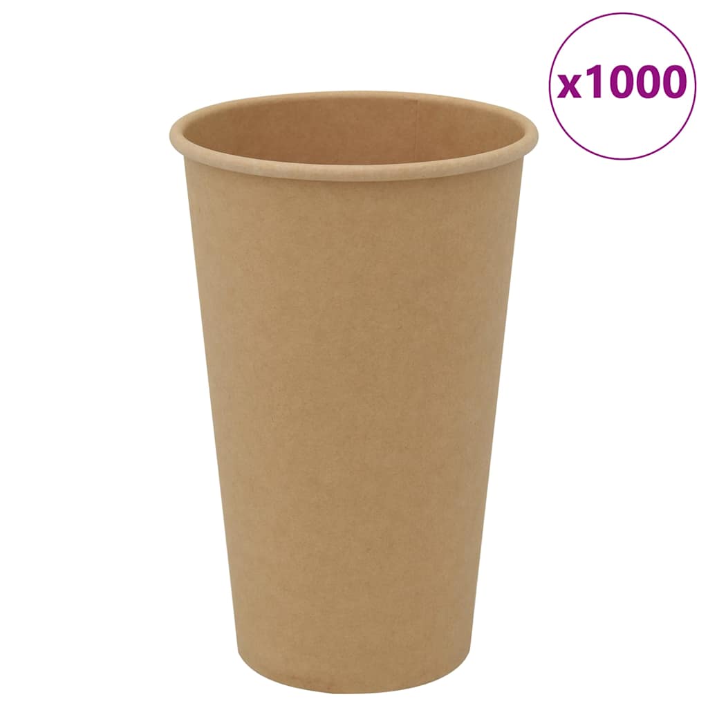 Copos de café de papel 1000 pcs 16oz 400ml castanho