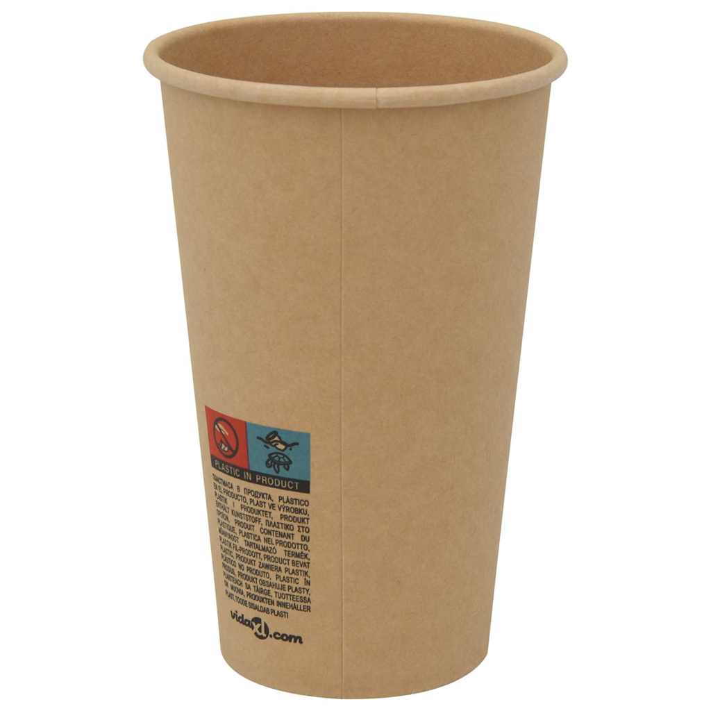 Copos de café de papel 1000 pcs 16oz 400ml castanho