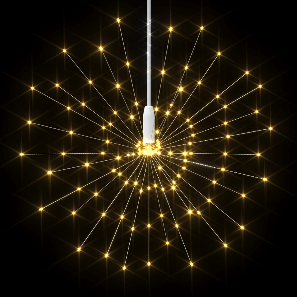 Iluminação fogo de artifício ext. branco quente 140 leds 20 cm