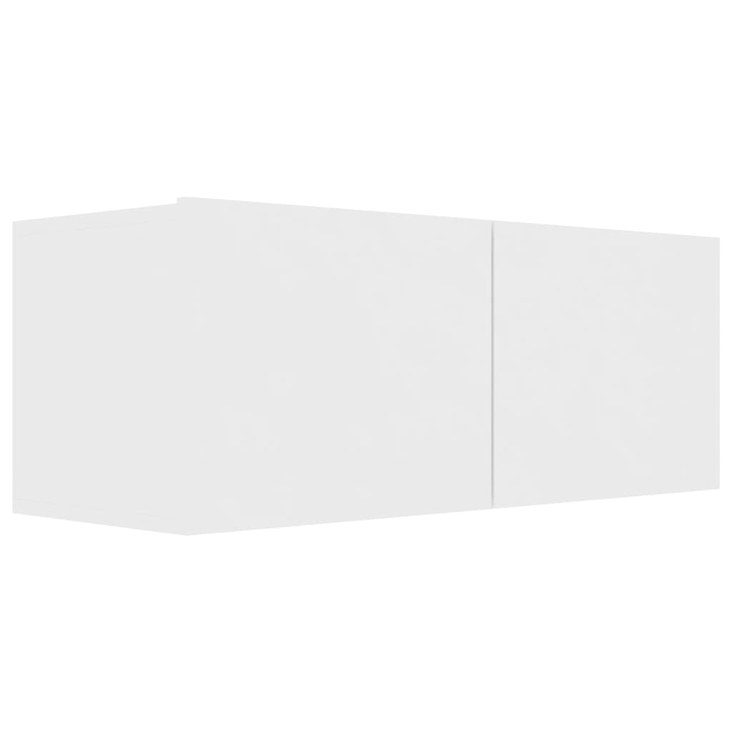 8 Pcs conjunto de móveis de TV contraplacado branco