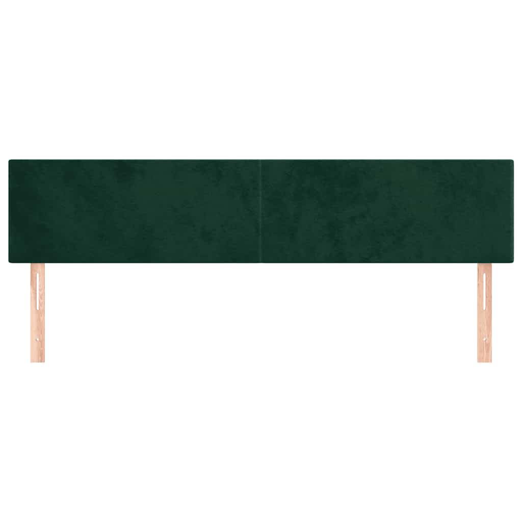 Cabeceiras verde-escuro 160x5x78/88 cm veludo