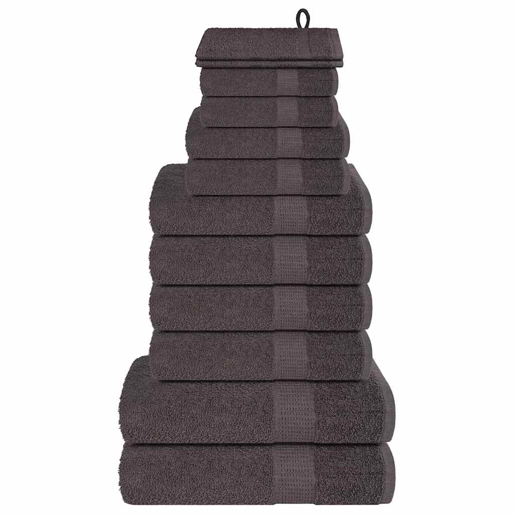 12Pcs conjunto de toalhas frogn 360 g/m² antracite