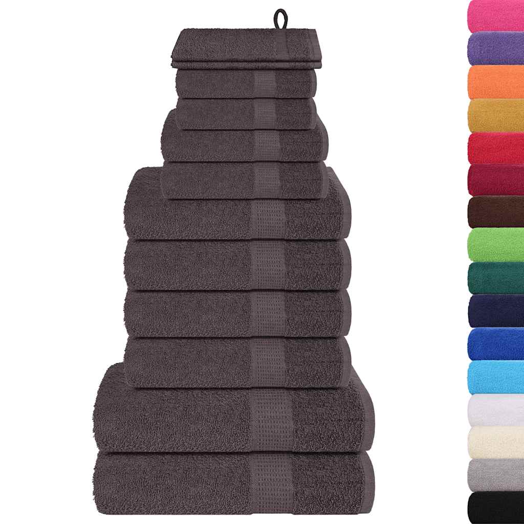 12Pcs conjunto de toalhas frogn 360 g/m² antracite